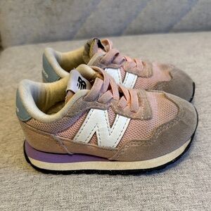 New Balance Kids' Pink and Gray Sneakers
